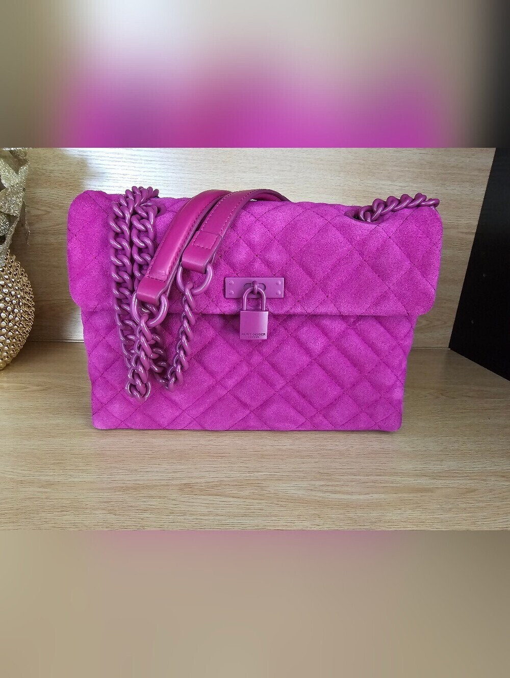 Kurt Geiger London Brixton Lock Shoulder Bag.